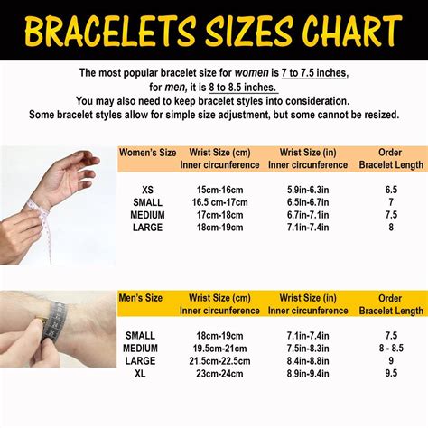 celine bracelet size chart